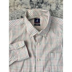 Johnnie O Prep Performance Plaid‎ Button Down Shirt Men XXL Long Sleeve Butler